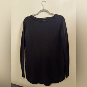 black cashmere tunic sweater